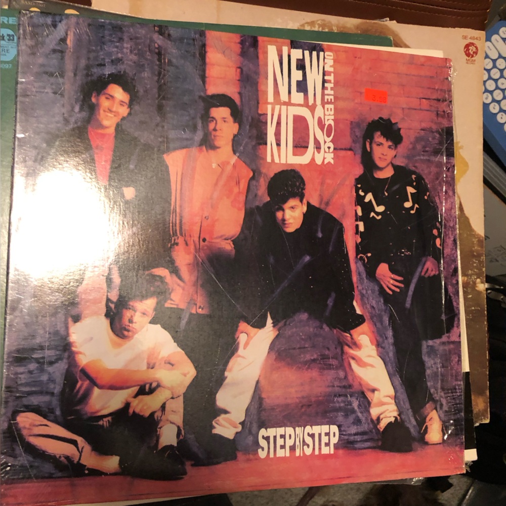 NKOTB New Kids on the Block LP Step by Step original press vintage vinyl